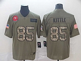 Nike 49ers 85 George Kittle 2019 Olive Camo Salute To Service Limited Jersey,baseball caps,new era cap wholesale,wholesale hats